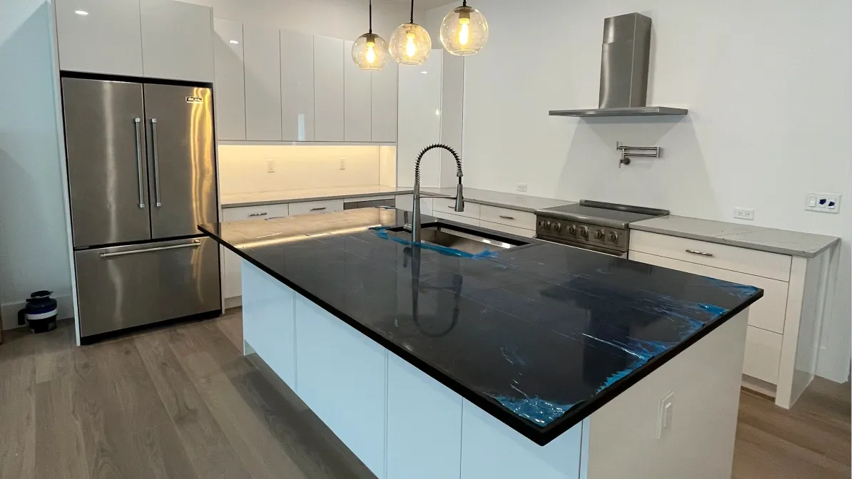 Custom kitchen cabinets designed and built by EG Contractors in Naples, FL