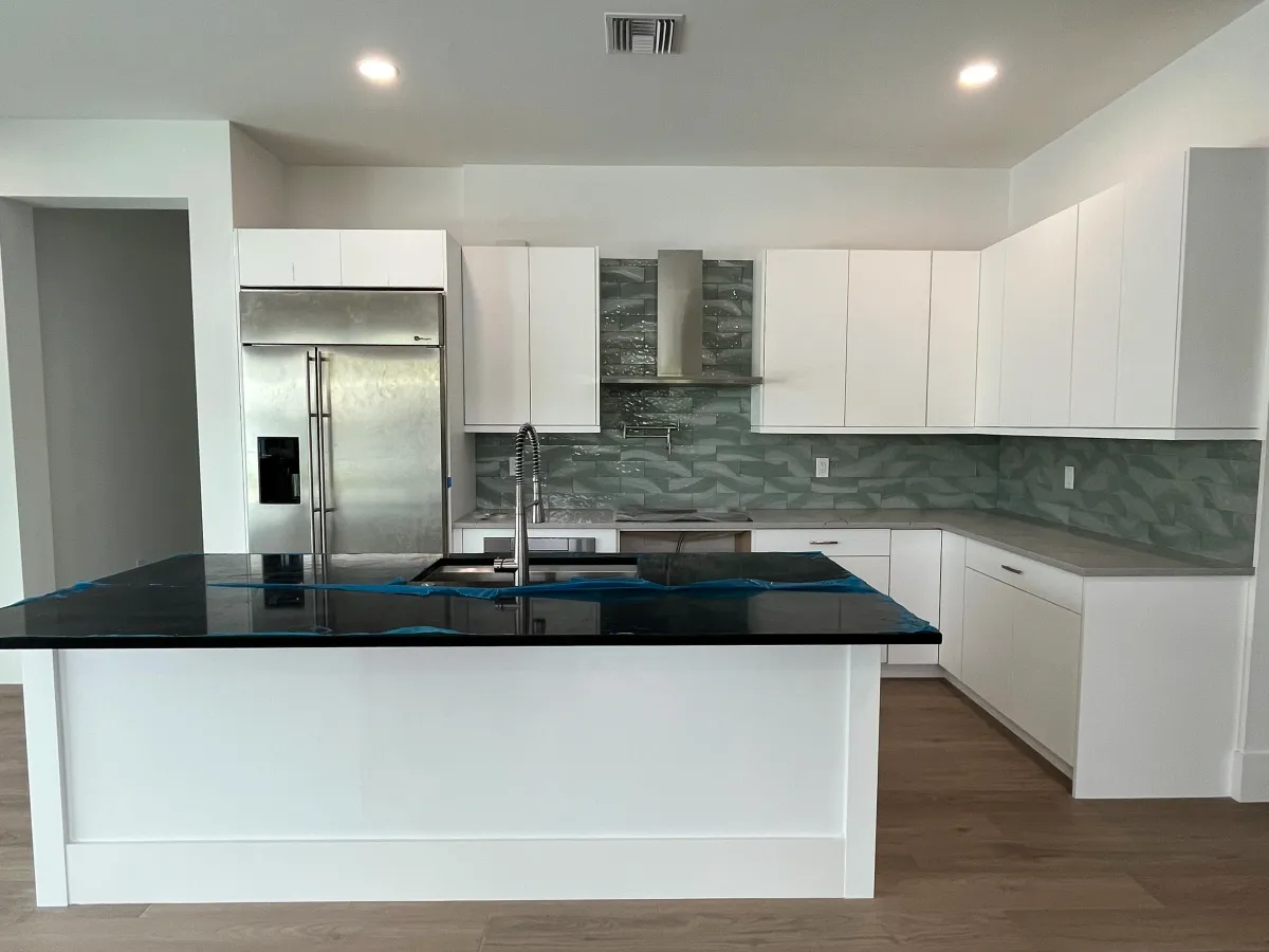 Custom kitchen cabinetry with premium hardware and modern finishes in Naples, FL