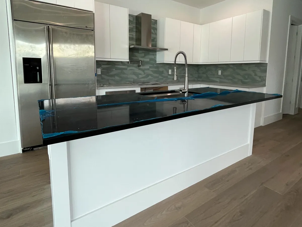 EG Custom Cabinets Kitchen refacing before and after by EG Contractors