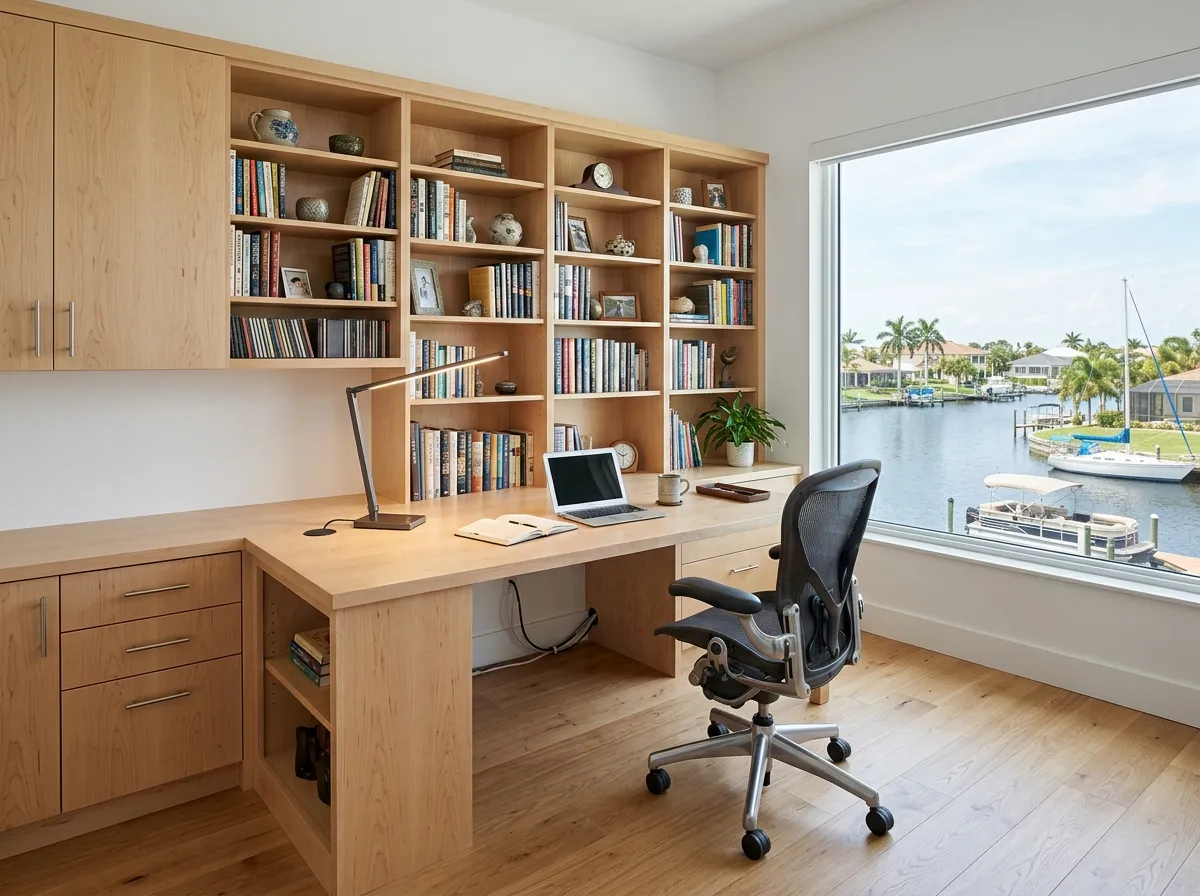 EG Custom Cabinets Home Office Built-In near Cape Harbour, Cape Coral